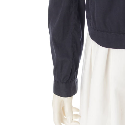 Prada Cotton Belted Light Jacket Navy 40 — view 6