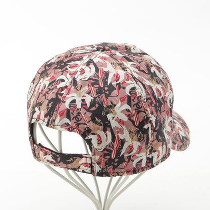 Chanel Silk CC Logo Flower Baseball Hat Cap Pink Beige Multicolor — view 4
