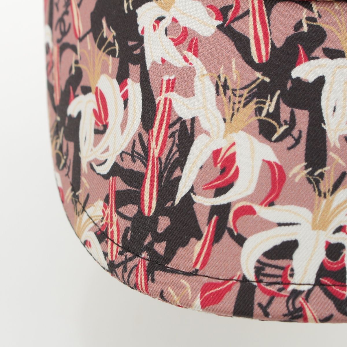 Chanel Silk CC Logo Flower Baseball Hat Cap Pink Beige Multicolor — view 7