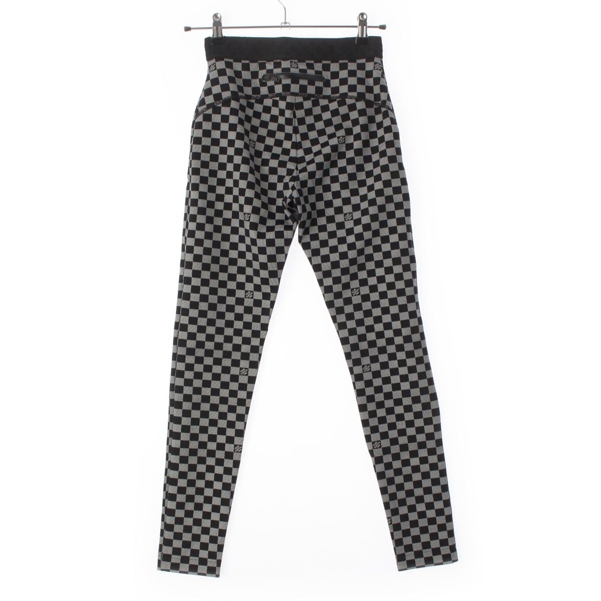 Louis Vuitton Nylon Damier Leggings Pants Black White 34 — view 2