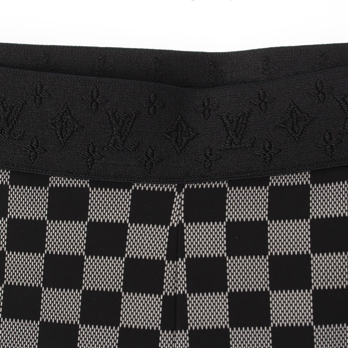 Louis Vuitton Nylon Damier Leggings Pants Black White 34 — view 6