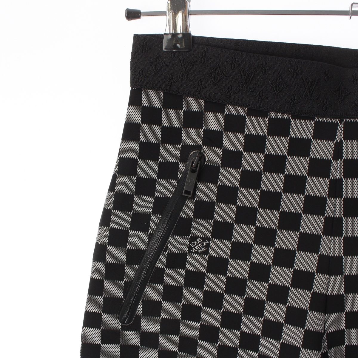 Louis Vuitton Nylon Damier Leggings Pants Black White 34 — view 7