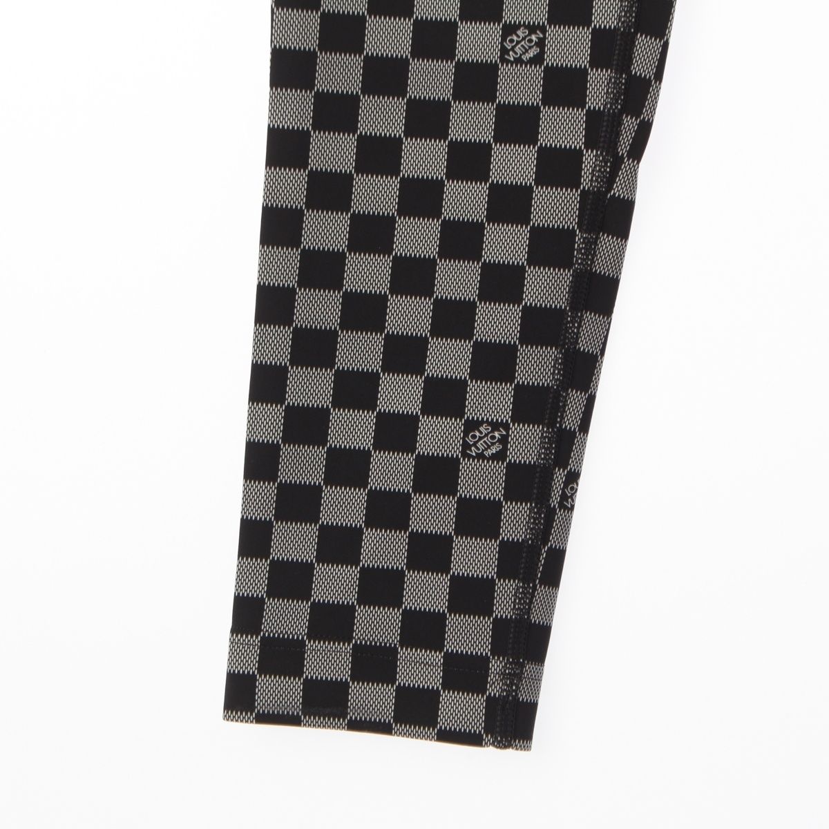 Louis Vuitton Nylon Damier Leggings Pants Black White 34 — view 5