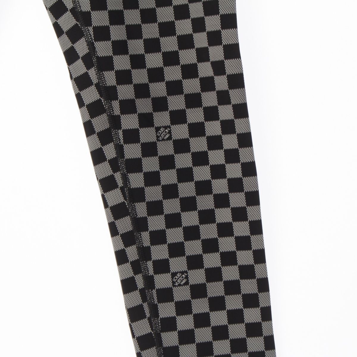 Louis Vuitton Nylon Damier Leggings Pants Black White 34 — view 4