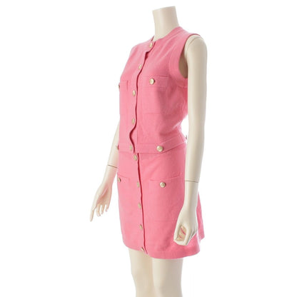 Chanel Cashmere CC Logo Coco Button 3way Sleeveless Cardigan & Skirt Dress — view 2