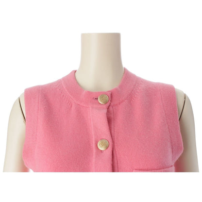 Chanel Cashmere CC Logo Coco Button 3way Sleeveless Cardigan & Skirt Dress — view 5