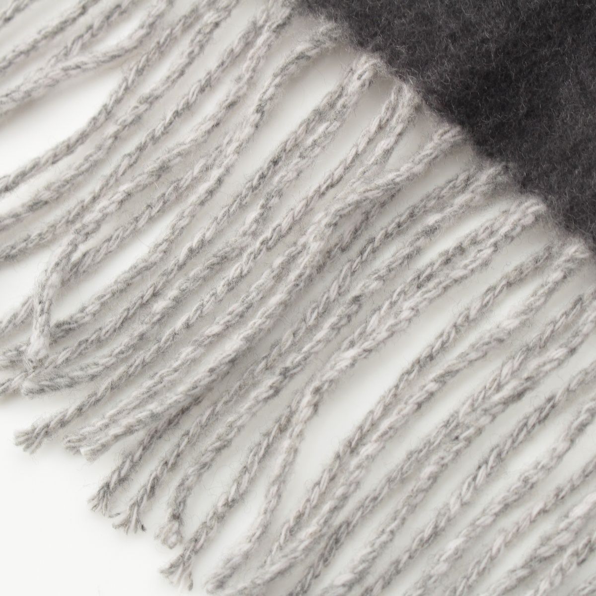 Louis Vuitton Cashmere Monogram Giant Reykjavik Gradient Scarf Black Gray — view 4