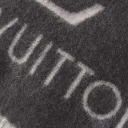 Louis Vuitton Cashmere Monogram Giant Reykjavik Gradient Scarf Black Gray — view 7
