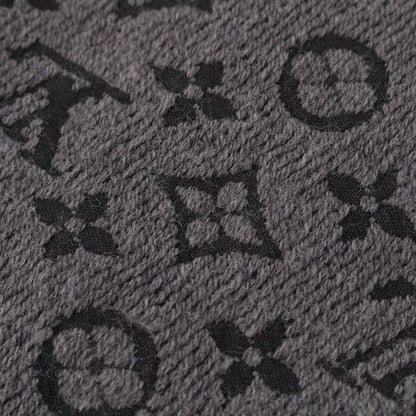 Louis Vuitton Monogram Wool Echarpe Classic Scarf Gray Black — view 9