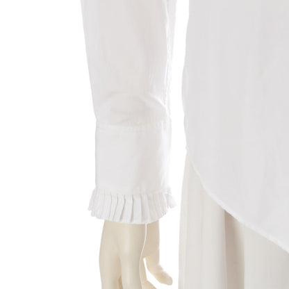 Celine Hedi Slimane Era Ruffle Shirt Blouse Top White 36 — view 6