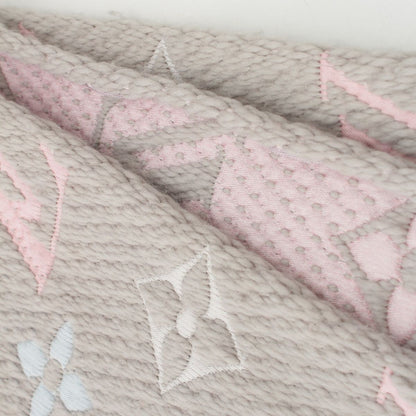 Louis Vuitton Echarpe Logo Mania Wool Silk Monogram Scarf Gray — view 6