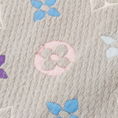 Louis Vuitton Echarpe Logo Mania Wool Silk Monogram Scarf Gray — view 5