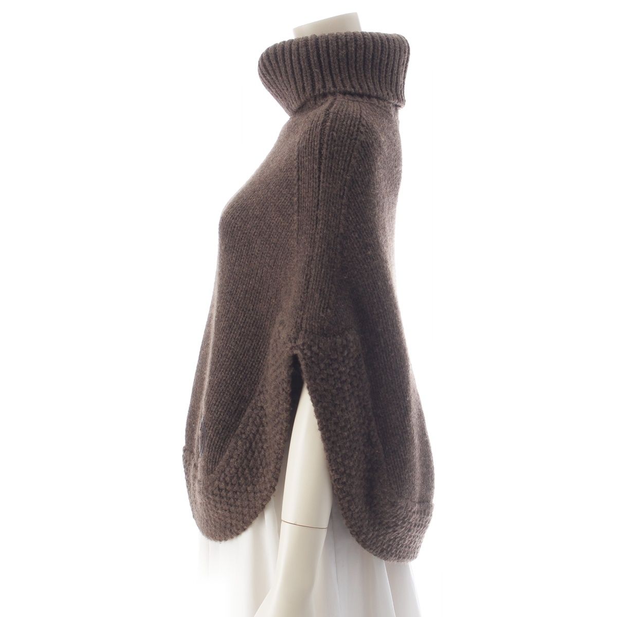 Gucci Camel Knit Poncho Brown — view 3