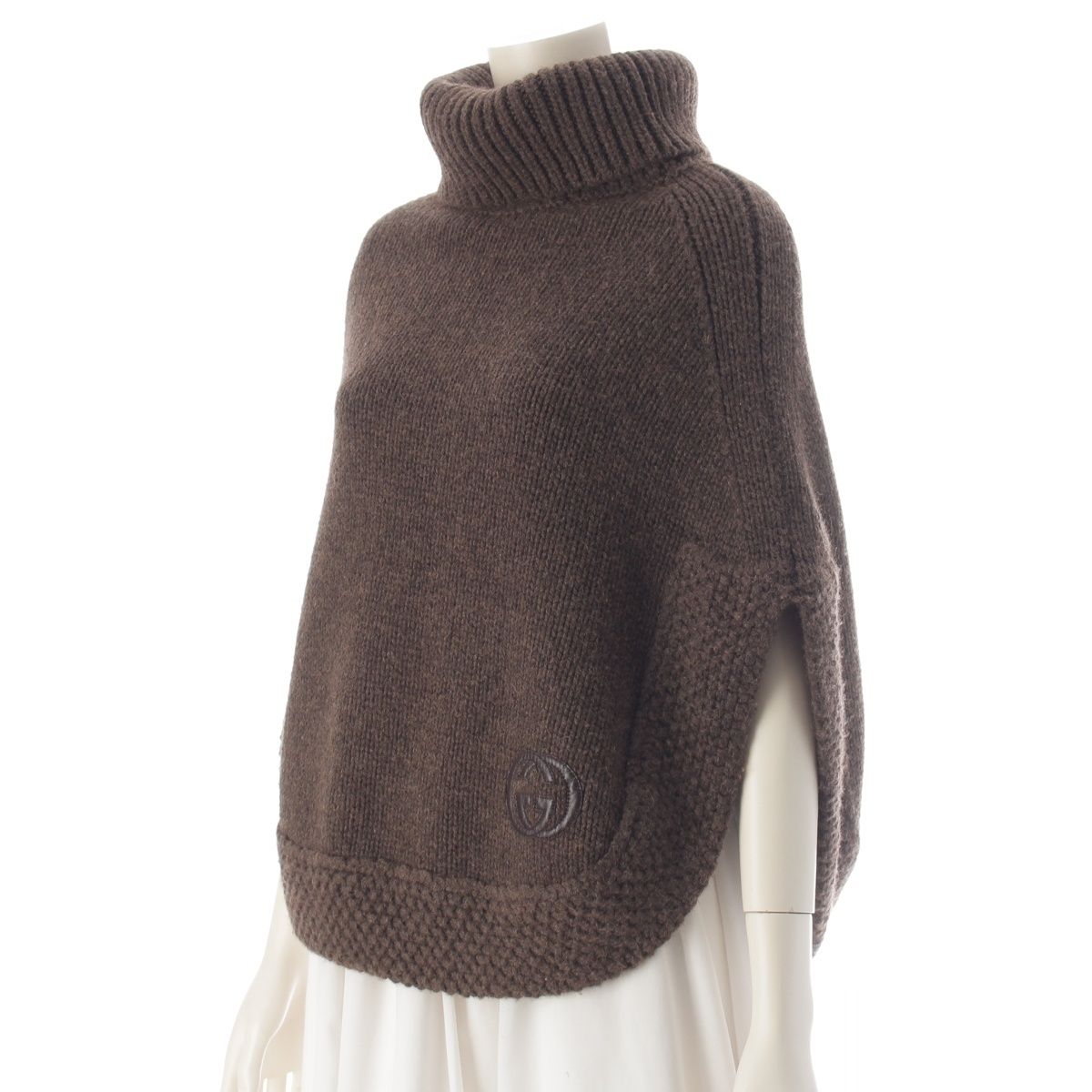 Gucci Camel Knit Poncho Brown — view 2