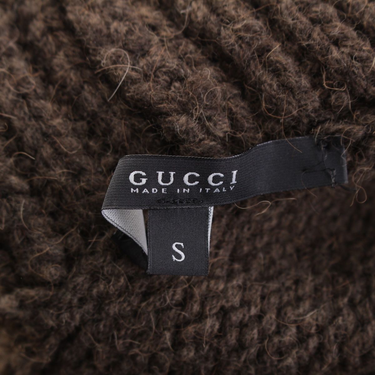 Gucci Camel Knit Poncho Brown — view 9