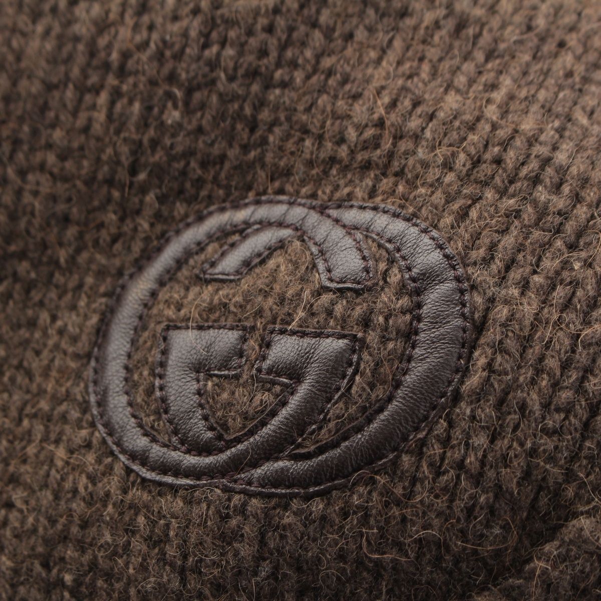 Gucci Camel Knit Poncho Brown — view 8