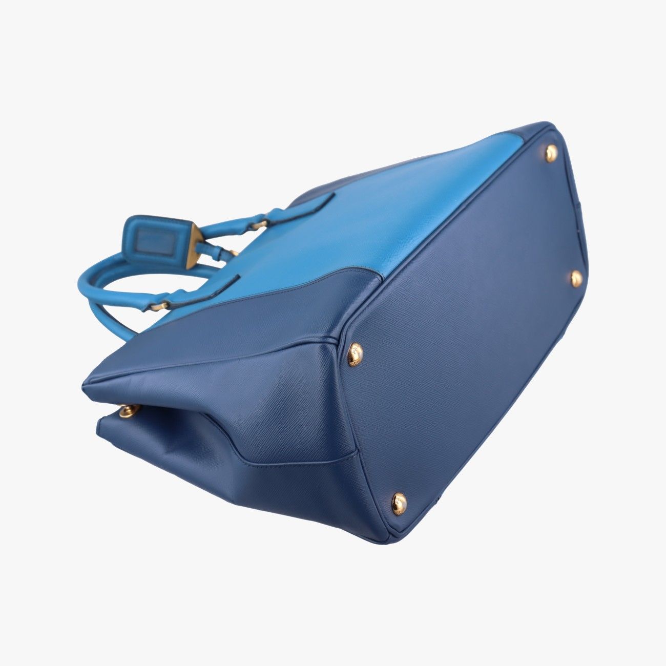 Prada Galleria Blue Navy Saffiano Leather 25 Messenger Bag — view 7