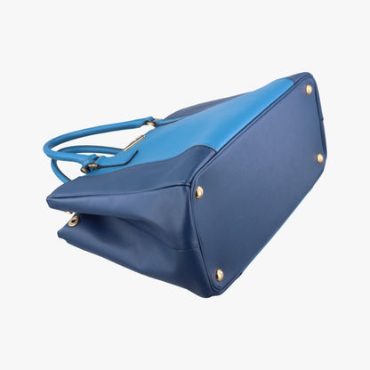 Prada Galleria Blue Navy Saffiano Leather 25 Messenger Bag — view 5