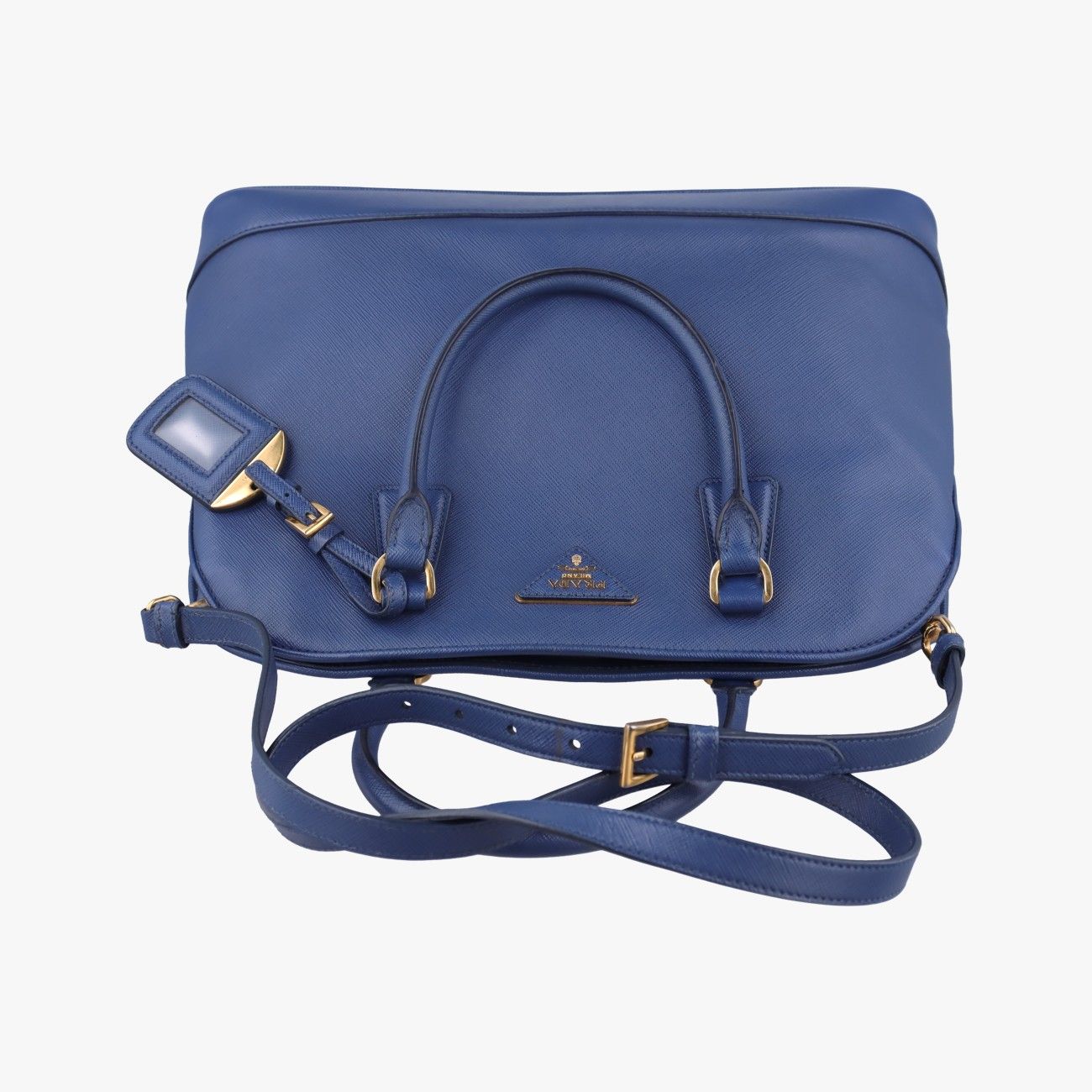 Prada Promenade Blue Saffiano Leather 239 Handbag — view 8