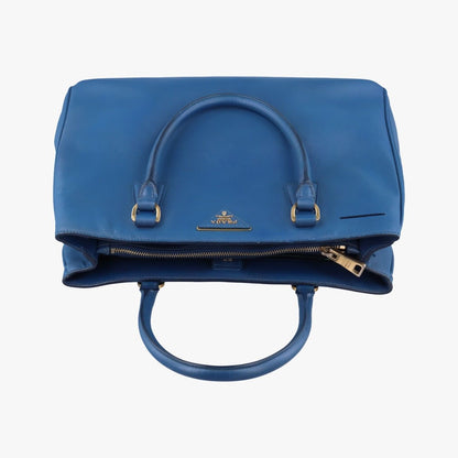 Prada Galleria Blue Saffiano Leather Handbag — view 8