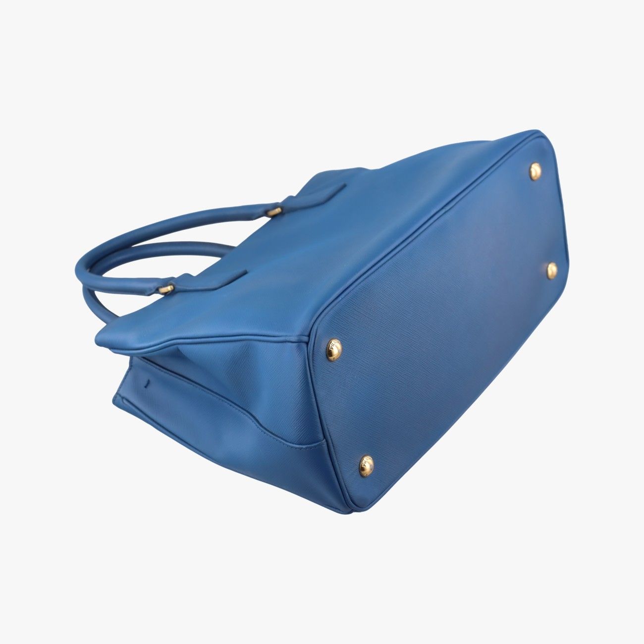 Prada Galleria Blue Saffiano Leather Handbag — view 7