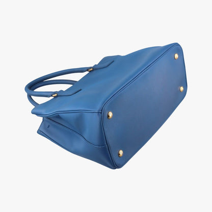 Prada Galleria Blue Saffiano Leather Handbag — view 7
