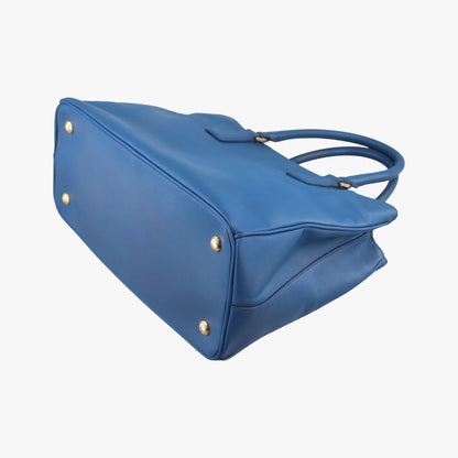 Prada Galleria Blue Saffiano Leather Handbag — view 6
