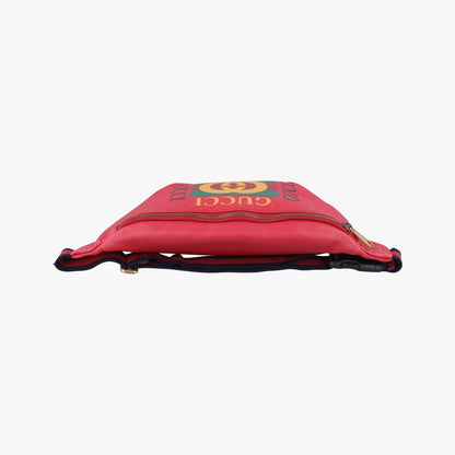Gucci Print Red Leather Handbag — view 8