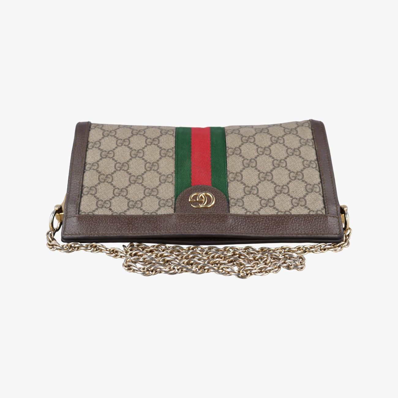 Gucci Ophidia Brown Red Green Canvas Leather Messenger Bag — view 8