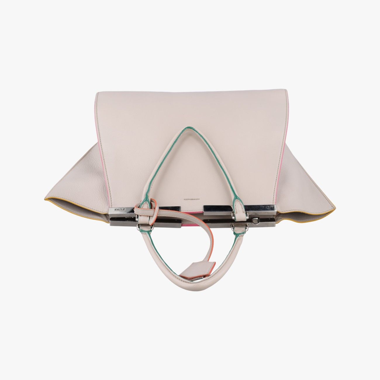 Fendi Beige Leather Messenger Bag — view 8