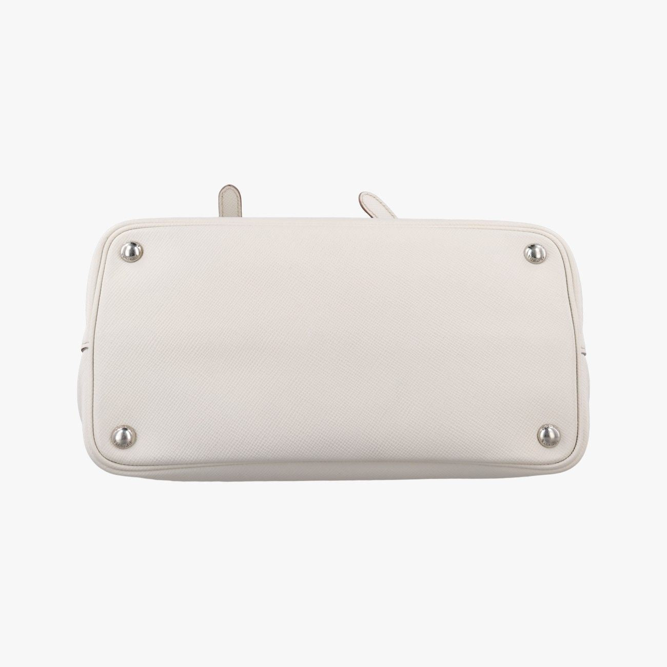 Prada Half Flap Double Turnlock White Saffiano Leather 25 — view 3