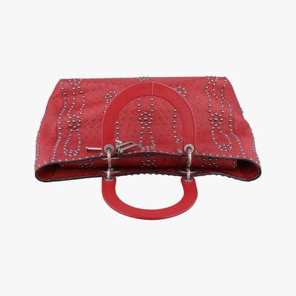 Dior Red Leather Handbag — view 8