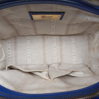 Gucci Bright Bit Blue Patent Messenger Bag — view 9