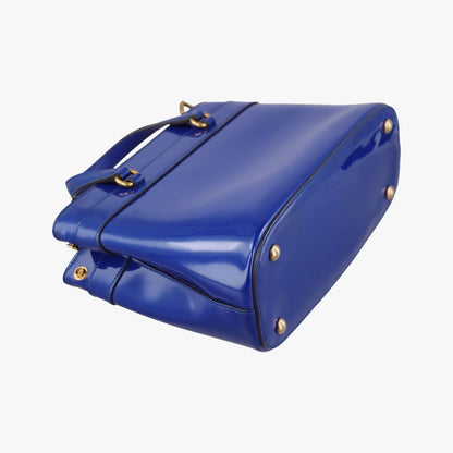 Gucci Bright Bit Blue Patent Messenger Bag — view 7