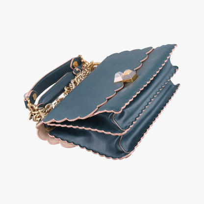Fendi Canai Green Leather Messenger Bag — view 5