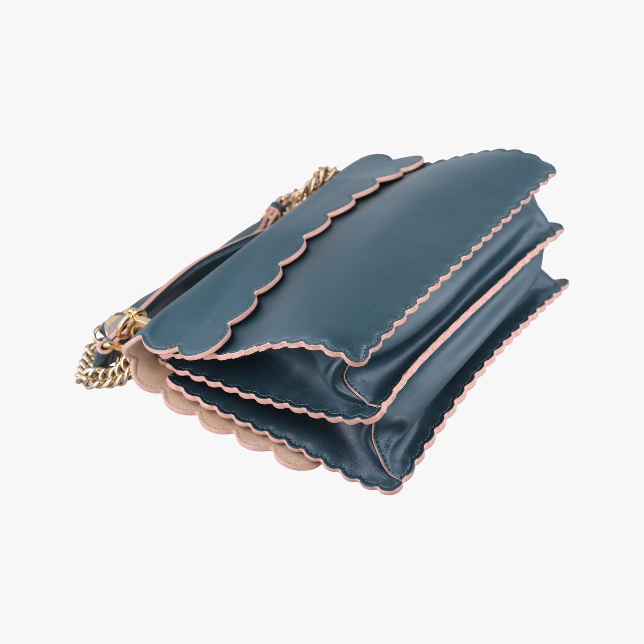 Fendi Canai Green Leather Messenger Bag — view 7