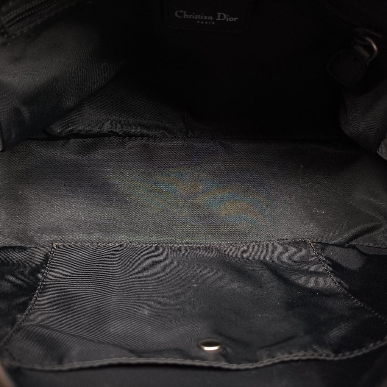 Dior Double Saddle Bag Navy Jacquard Leather PZ — view 9