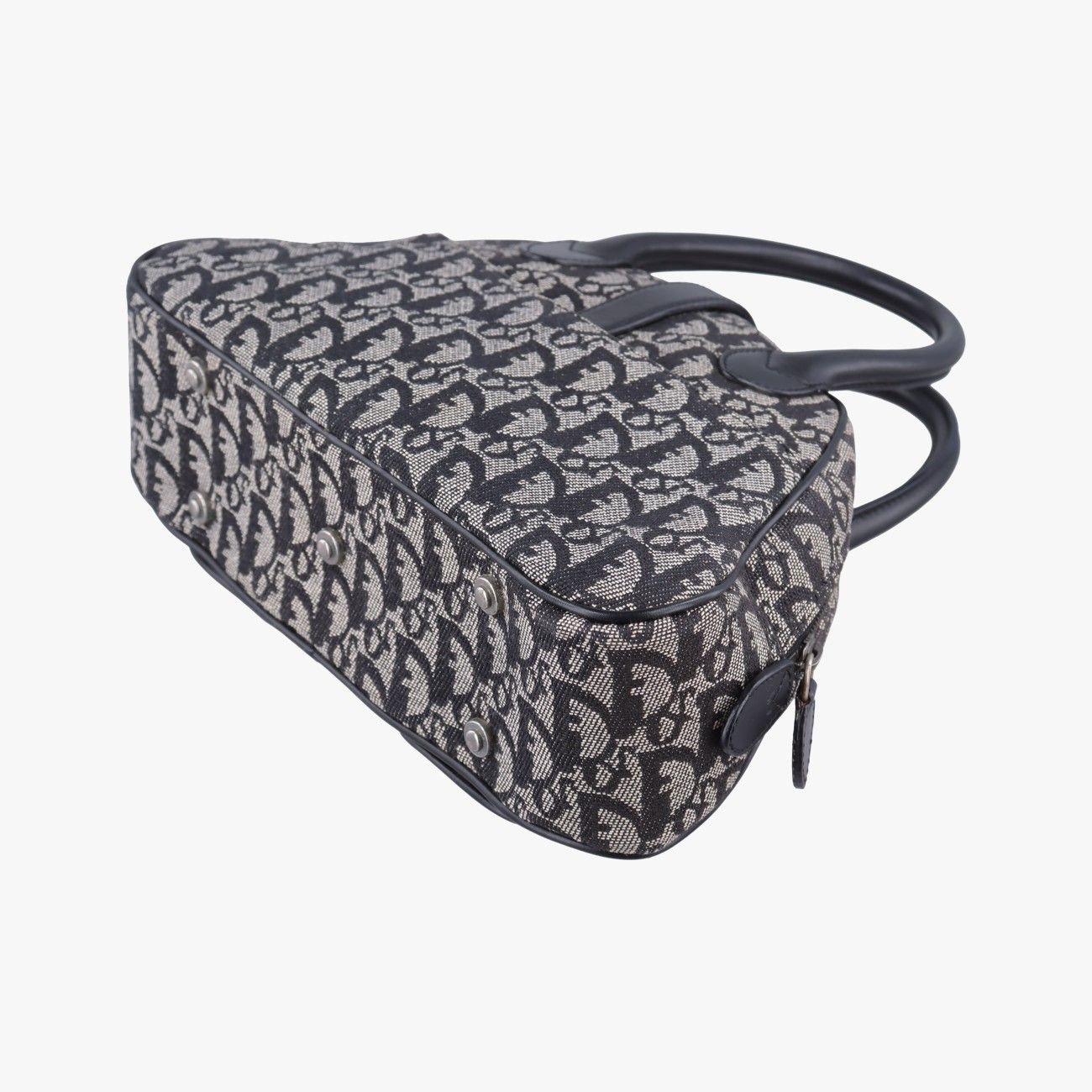 Dior Double Saddle Bag Navy Jacquard Leather PZ — view 6