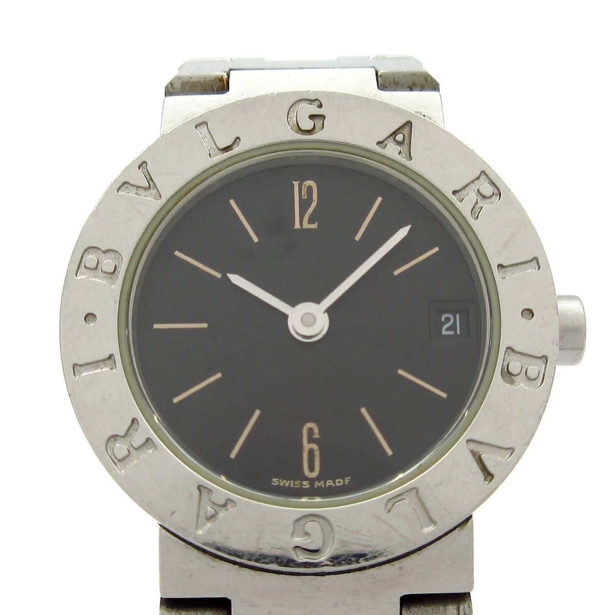 Bvlgari Watch Black Silver