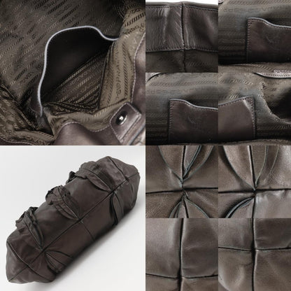 Prada Frill Leather Brown Tote — view 7