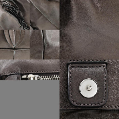 Prada Frill Leather Brown Tote — view 8