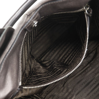 Prada Frill Leather Brown Tote — view 6