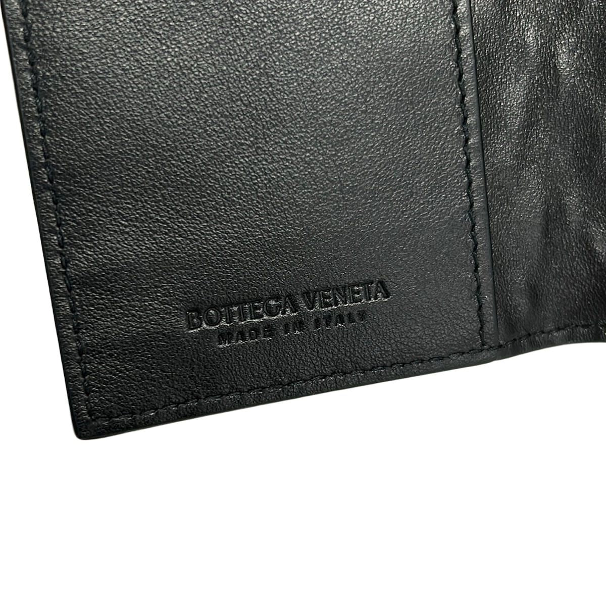 Bottega Veneta Card Case Maxi Intrecciato Black Leather — view 4