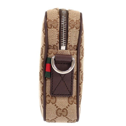 Gucci Small Cross Belt Bag Second GG Canvas Beige Dark Brown — view 8