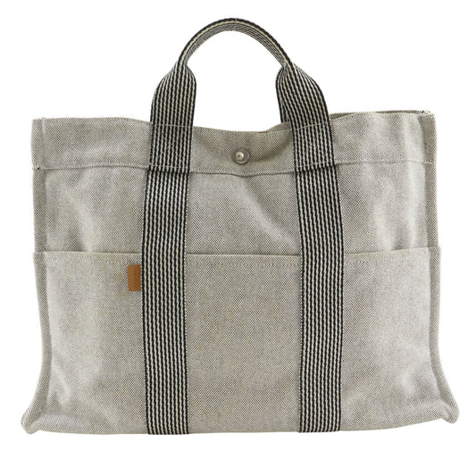 Hermes New Fourre Tout MM Tote Canvas Gray Handbag