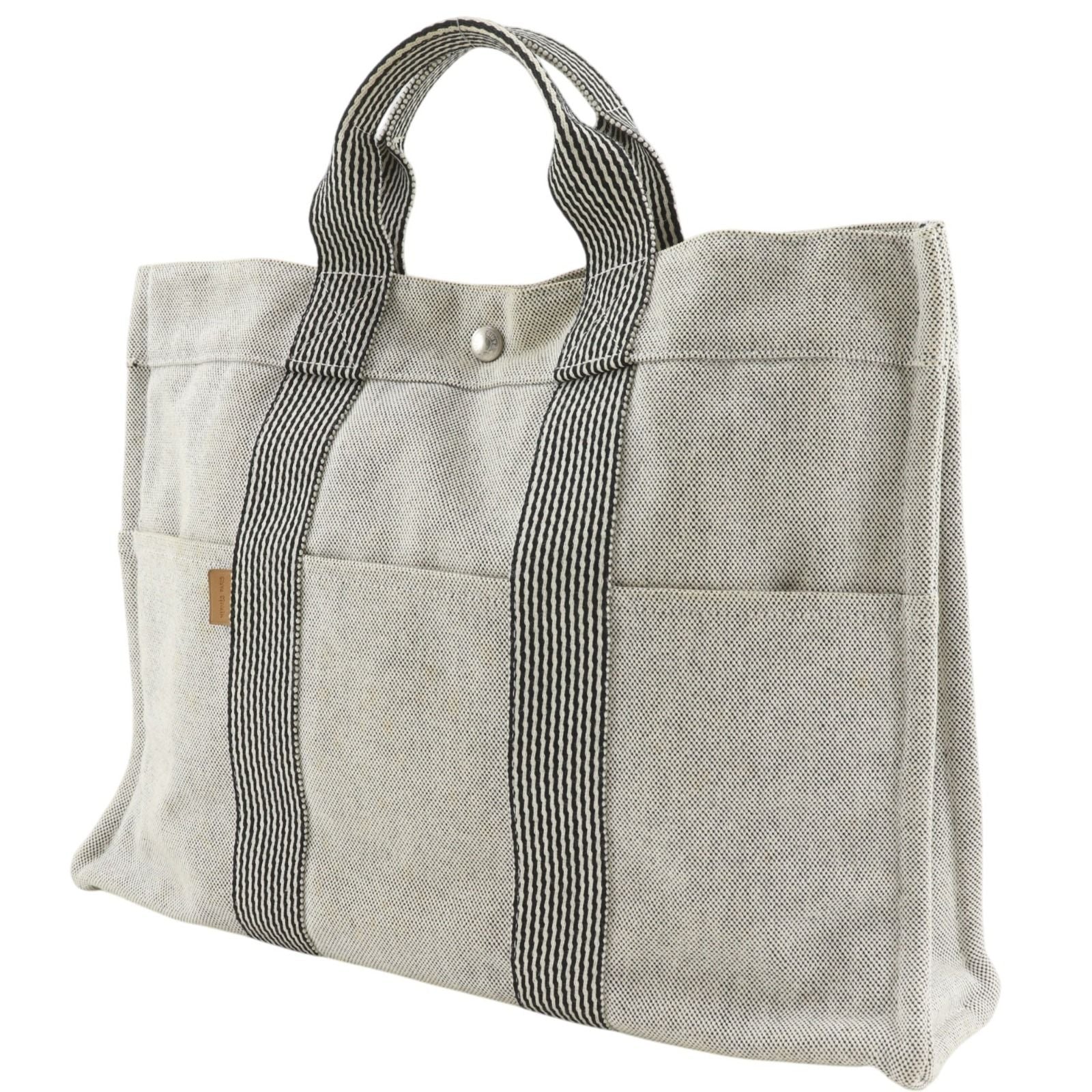 Hermes New Fourre Tout MM Tote Canvas Gray Handbag — view 2