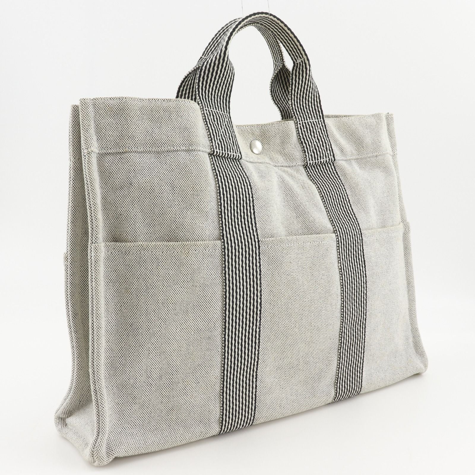 Hermes New Fourre Tout MM Tote Canvas Gray Handbag — view 3