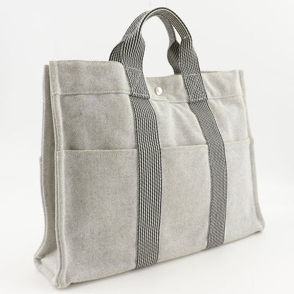 Hermes New Fourre Tout MM Tote Canvas Gray Handbag — view 3