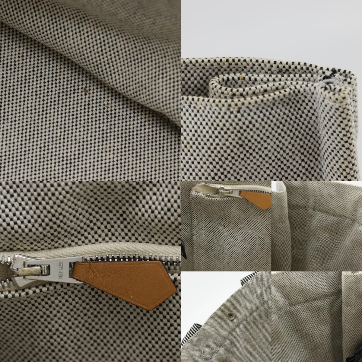 Hermes New Fourre Tout MM Tote Canvas Gray Handbag — view 8