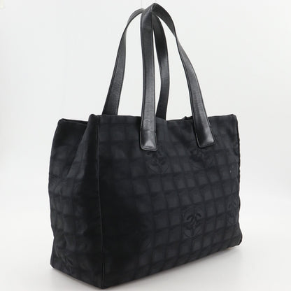 Chanel New Travel Line Tote MM Nylon Canvas Black — view 3